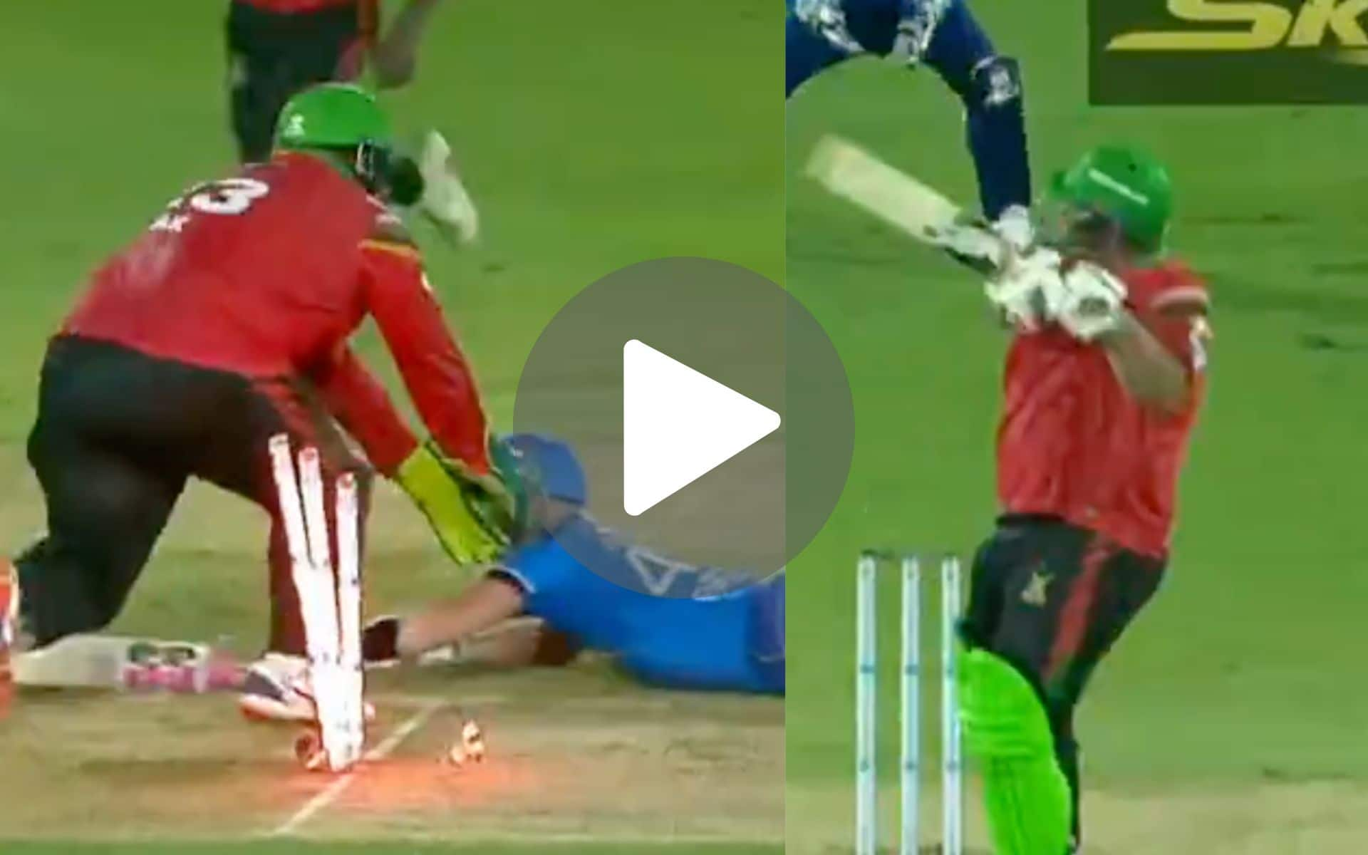 [Watch] Funny Run Out Miss And A Duck - Azam Khan Provides Fuels Trolls With Dismal Show In CPL 2024